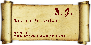 Mathern Grizelda névjegykártya